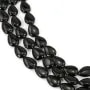 Onyx black, flat drop, 13x18mm x 40cm