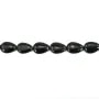 Onyx black, flat drop, 13x18mm x 40cm
