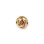 Boule ajourée  Plaquée par "flash" or sur laiton 7.5mm x 2pcs