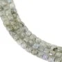 Labradorite grise en forme de carré 6mm x 39cm