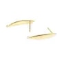 Clous d'oreilles 4x24mm, doré sur laiton x 2pcs