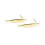 Ear studs 4x24mm, plated by "flash" gold on brass x 2pcs