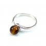 Tiger's eye, half drilled, round 6mm x 1pc