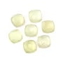 Cabochon quartz lemon carre facette 10mm x 1pc