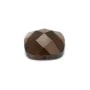 Cabochon quartz fume carre facette  14mm x 1pc