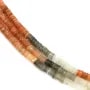 Gemstone multicolor moon roundel heishi 5-6mm x 41cm