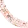 Opale rose de forme carré facettée 6mm x 39cm