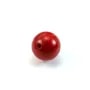 Bambou de mer rouge semi-percé ronde 6mm x 6pcs