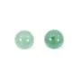 Green aventurine, half drilled, round 6mm x 2pcs