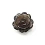 Cabochon quartez fume fleur  15mm x 1pc