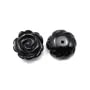 Cabochon agate noir  fleur  12mm x 1pc