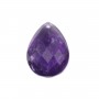 Améthyste violette, en forme de goutte facetté, 13 * 18mm x 1pc