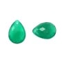 Agate verte,en forme de goutte facetté 13 * 18mm x 1pc