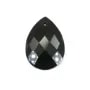 Agate noir goutte facette 13x18mm x1pc