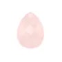 Quartz rose, en forme de goutte facetté 13 * 18mm x 1pc