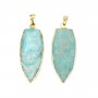 Pendentif de pierre brute en amazonite x 1pc
