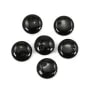 Pendentif d'agate noire, de forme ronde plate, 10mm x 4pcs