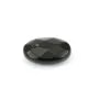 Pendant black agate faceted oval 10x14mm x 1pc