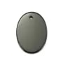 Pendentif agate noir ovale 15x20mm x 1pc