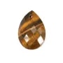 Oeil de tigre, en forme de goutte facetté, 13 * 18mm x 1pc