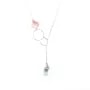 Collier topaze et nacre trèfle rose chaine en argent 925