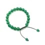 Bracelet green agate round  8mm 