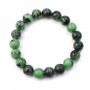 Bracelet Samara Ruby Zoisite Boule Ronde 10 MM