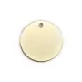 Breloque ronde médaille à graver en gold-filled, 11mm x 1pc