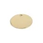 Breloque ronde médaille à graver en gold-filled, 11mm x 1pc