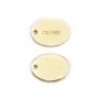 Tag oval en gold filled 14 carats 5.5x7.3mmmm x 2pcs
