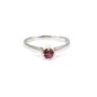 Red tourmaline ring 925 silver rhodium x 1pc