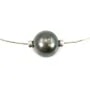 Collier  Perles Tahiti Chaîne Argent 925 40cm x 1pc