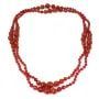 Sautoir agate rouge rond x 140cm