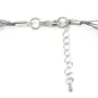 Collier perles d'eau douce blanc bleu rose 5 rangs