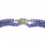 Necklace tanzanite faceted rondelle 2 strands 