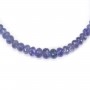 Collier tanzanite rondelle facette 2rangs 