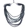 Collier 7 rangs rubis saphir émeraude rondelle facette 2.9-3.7mm