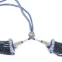 Collier 7 rangs rubis saphir émeraude rondelle facette 2.9-3.7mm