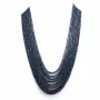 Collier 7 rangs rubis saphir émeraude rondelle facette 2.9-3.7mm