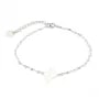 Bracelet chaîne argent 925 papillon en nacre blanc