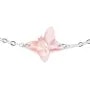 Bracelet chaîne argent 925 papillon en nacre rose