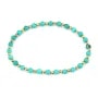 Bracelet turquoise reconstituée 4mm, avec perles dorées x 1pc