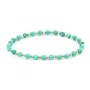 Bracelet turquoise reconstituée 4mm, avec perles dorées x 1pc