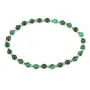 Bracelet malachite 4mm, avec perles dorées x 1pc