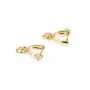 Clipe de pendente de strass em ouro de 16K - 11,5 mm x 2 unidades