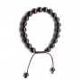 Bracelet Grenat boule rond 8mm 