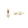 Bélière strass pour semi percé doré 16K - 13mm x 2pcs
