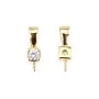 Bélière strass pour semi percé doré 16K - 13mm x 2pcs