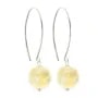 Boucle d'oreille argent 925 citrine 12mm x 2pcs