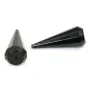 Péndulo semiperforado colgante obsidiana 16x40mm x 1pc